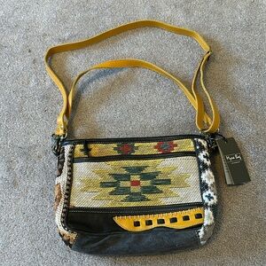 Myra Western Aztec Tapestry Crossbody Bag NWT